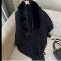 Loose-fit Batwing Poncho.