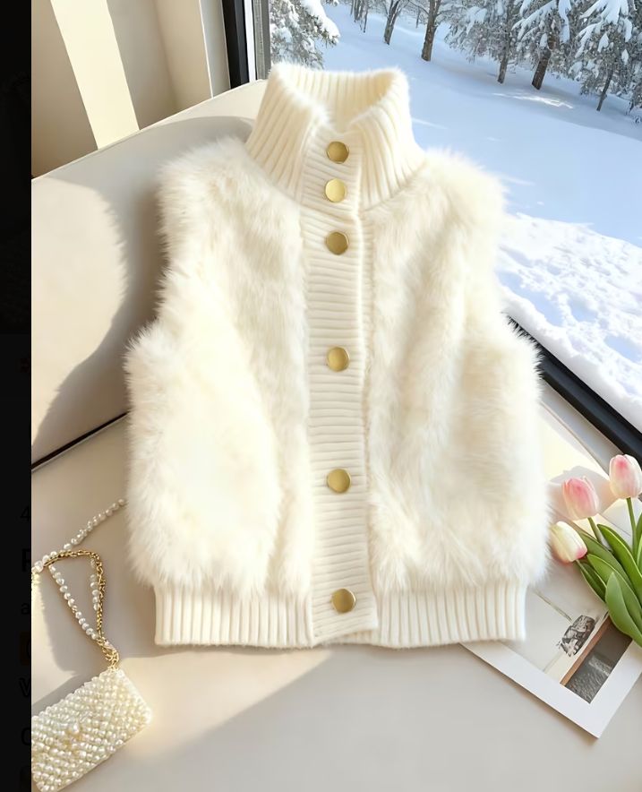Autum/winter Faux Hairy Vest.