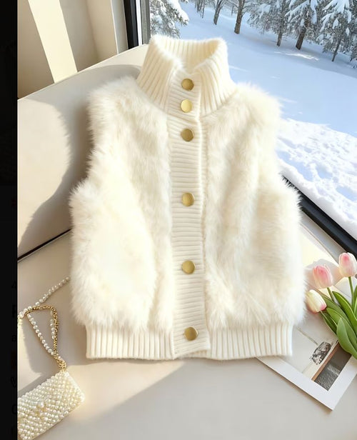 Autum/winter Faux Hairy Vest.