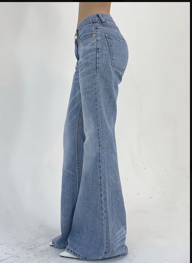 Low-Rise Bootcut Jeans.